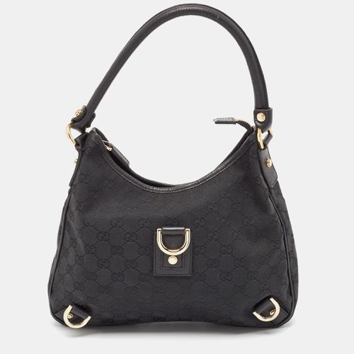 GG Canvas and Leather Abbey D-Ring Hobo - Gucci - Modalova