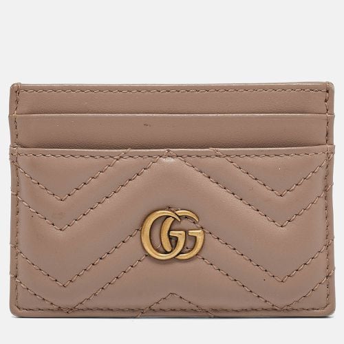 Matelassé Leather GG Marmont Card Holder - Gucci - Modalova