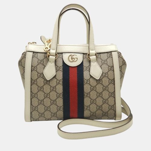 Ebony Canvas x Leather Ophidia GG Supreme Small Tote Bag - Gucci - Modalova