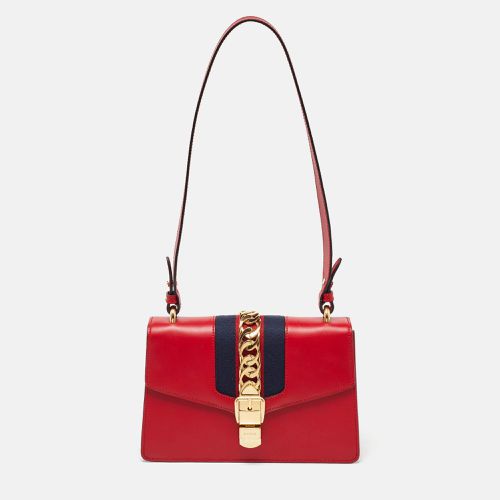 Leather Small Web Sylvie Shoulder Bag - Gucci - Modalova