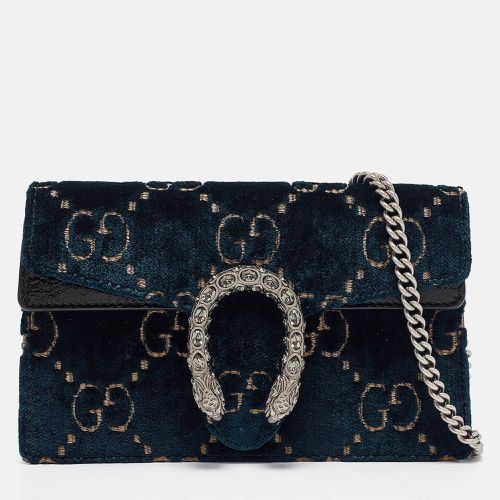 Dark GG Velvet and Patent Leather Super Mini Dionysus Shoulder Bag - Gucci - Modalova