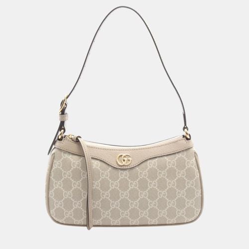 Ophidia Coated Canvas Leather White Small GG Supreme Shoulder Bag - Gucci - Modalova