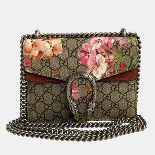 Dionysus GG Supreme Flora Flower Leather Chain Semi Shoulder Bag - Gucci - Modalova