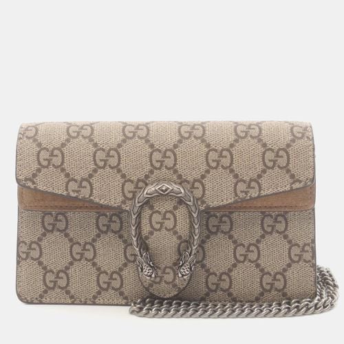 Coated Canvas Suede Brown Dionysus Shoulder Bag - Gucci - Modalova