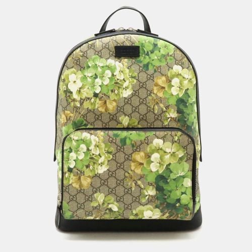 PVC Leather Black Green Multicolor GG Blooms Supreme Backpack - Gucci - Modalova