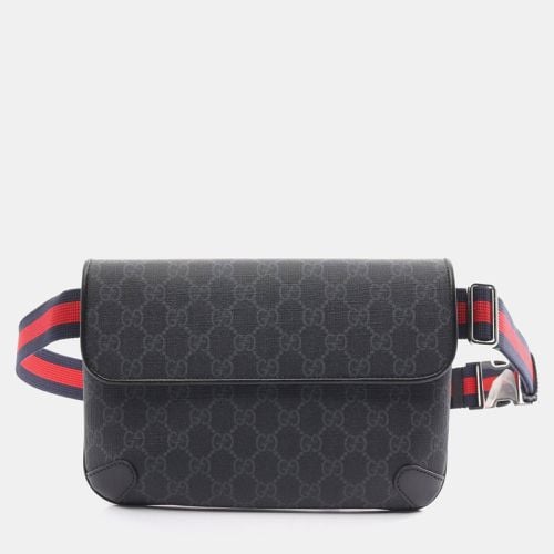 Coated Canvas Leather Grey GG Supreme Belt Bag - Gucci - Modalova