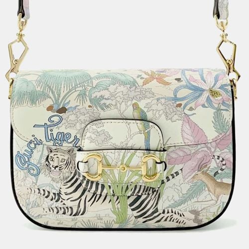 Horsebit 1955 Animal Print Shoulder Bag - Gucci - Modalova