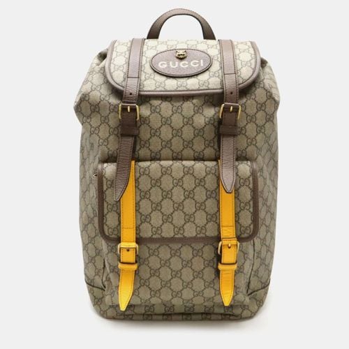 PVC Leather Yellow Soft GG Supreme Courier Backpack - Gucci - Modalova