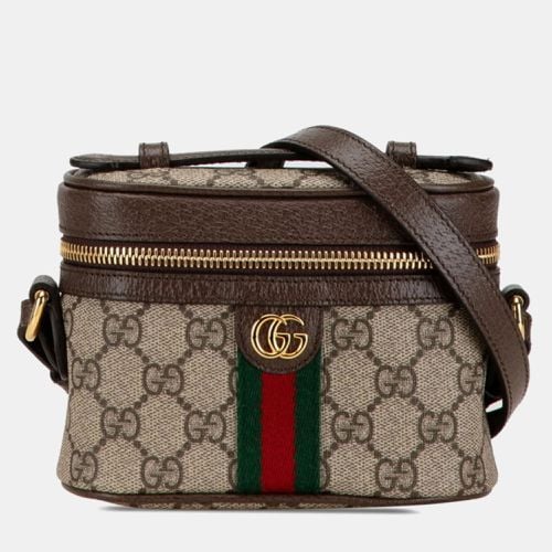 Brown PVC Leather GG Supreme Ophidia Handbag - Gucci - Modalova