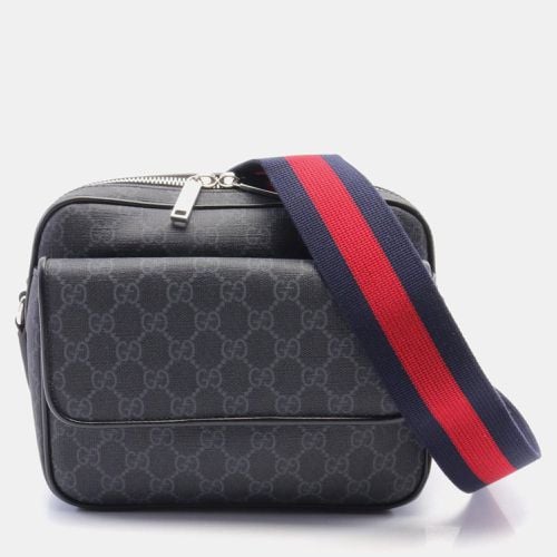 Coated Canvas Leather Grey GG Supreme Small Crossbody Shoulder Bag - Gucci - Modalova