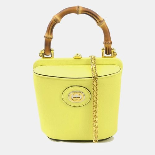 Gucci Leather Yellow Bamboo Handbag - Gucci - Modalova