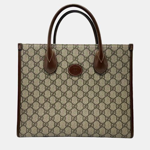 Brown Gold GG Supreme Small Tote Bag - Gucci - Modalova