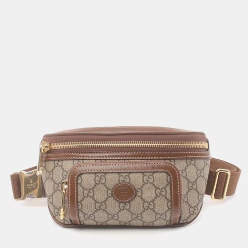 Coated Canvas Leather Brown Interlocking G Belt Bag - Gucci - Modalova