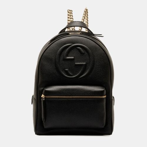 Leather Interlocking G Soho Chain Backpack - Gucci - Modalova