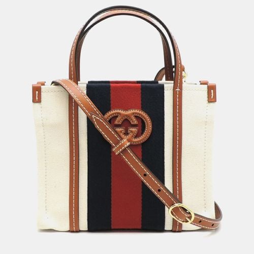 Canvas Interlocking G Tote Bag - Gucci - Modalova