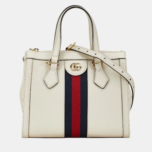 White Ivory Leather Ophidia Handbag - Gucci - Modalova