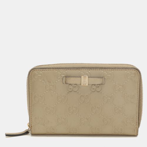 Ssima Leather Zip Around Wallet - Gucci - Modalova