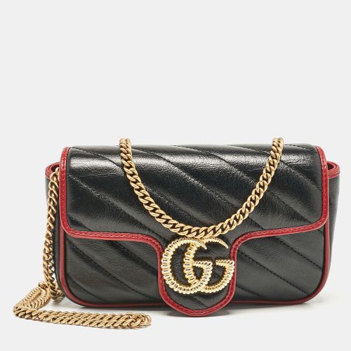 Red Matelasse Leather Super Mini GG Marmont Torchon Shoulder Bag - Gucci - Modalova