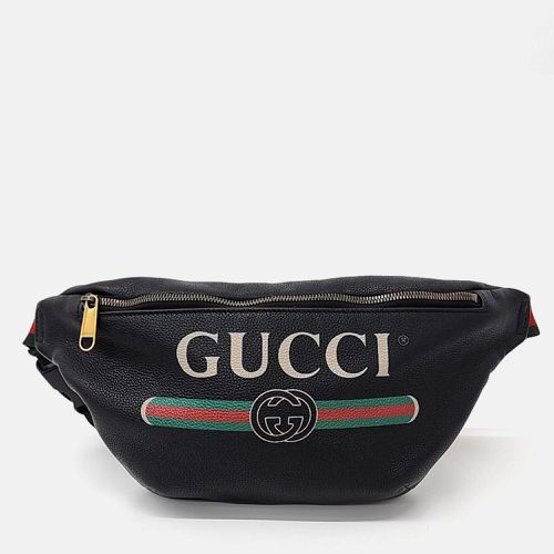 Leather web logo belt bag - Gucci - Modalova