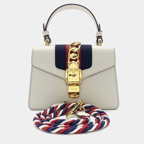 Leather Sylvie Mini Tote Bag - Gucci - Modalova