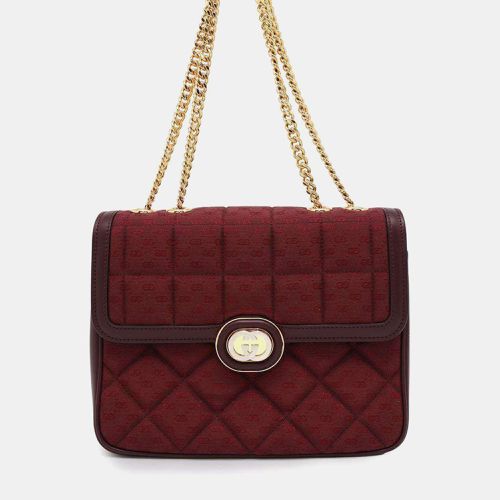 Canvas Leather Gg Chain Shoulder Bag - Gucci - Modalova