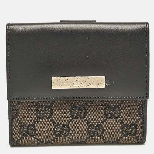 GG Canvas and Leather French Compact Wallet - Gucci - Modalova