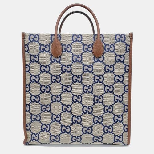 Grey Canvas Interlocking G Medium Tote Bag - Gucci - Modalova