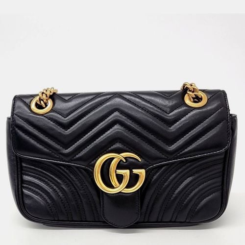 Leather Marmont Matrace Shoulder Bag - Gucci - Modalova