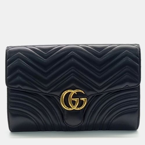 Leather Marmont Matelasse Clutch bag - Gucci - Modalova