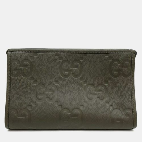 Leather Jumbo GG Clutch bag - Gucci - Modalova