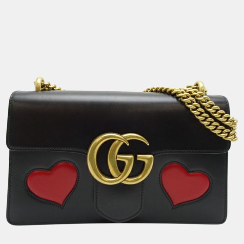 Leather Gg Marmont Chain Shoulder Bag - Gucci - Modalova