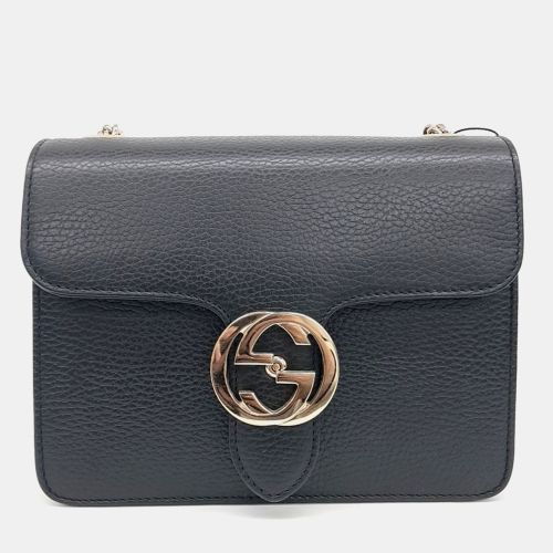 Leather Interlocking GG Crossbody Bag - Gucci - Modalova