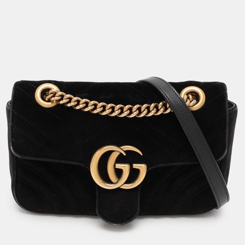 Matelassé Velvet Mini GG Marmont Shoulder Bag - Gucci - Modalova