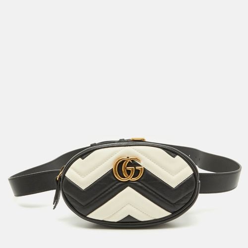 White Matelassé Leather GG Marmont Belt Bag - Gucci - Modalova