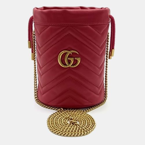 Leather GG Marmont mini bucket bag - Gucci - Modalova