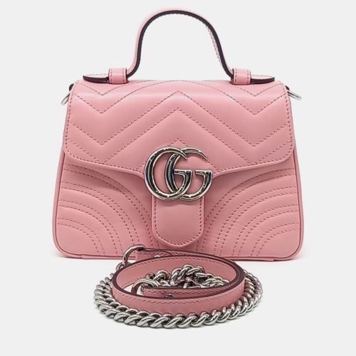 Leather Marmont Mini Top Handle Shoulder Bag - Gucci - Modalova