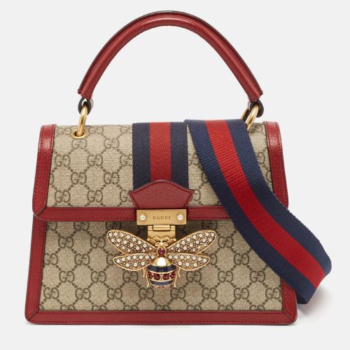 Beige GG Supreme Canvas Small Queen Margaret Top Handle Bag - Gucci - Modalova