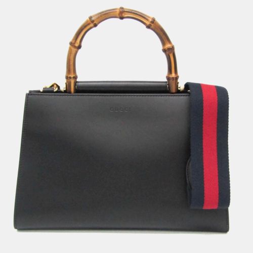 Nymphaea Leather Bamboo Handbag Shoulder Bag - Gucci - Modalova