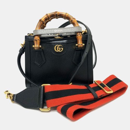 Leather Diana Bamboo Top Handle Bag - Gucci - Modalova