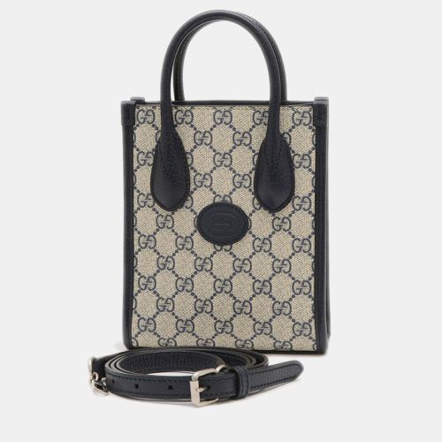 GG Supreme Canvas and Leather Interlocking G Tote Bag - Gucci - Modalova