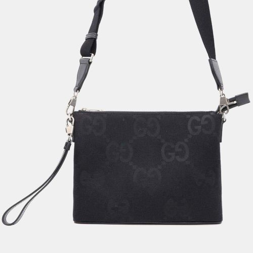 Canvas Leather Jumbo GG Shoulder Bag - Gucci - Modalova