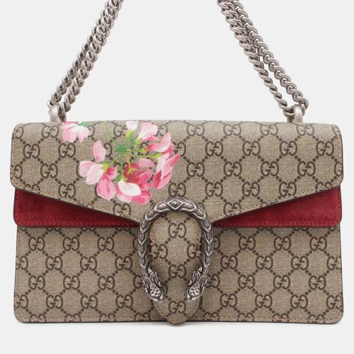 Red GG Canvas and Suede Small Dionysus Blooms Shoulder Bag - Gucci - Modalova