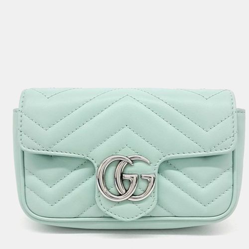 Mint Leather Super Mini GG Marmont Shoulder Bag - Gucci - Modalova