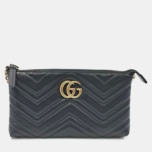 Matelasse Leather GG Marmont Clutch with Chain - Gucci - Modalova