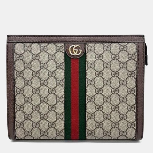 Brown GG Canvas Web Ophidia Clutch - Gucci - Modalova