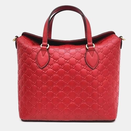 Leather Medium ssima Top Handle Bag - Gucci - Modalova