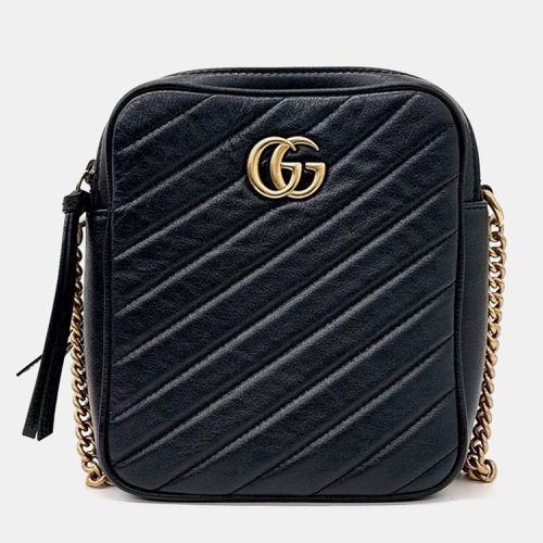 Quilted Leather Marmont Double Zip Crossbody Bag - Gucci - Modalova