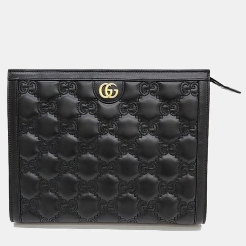 Gucci Black Leather GG Clutch - Gucci - Modalova