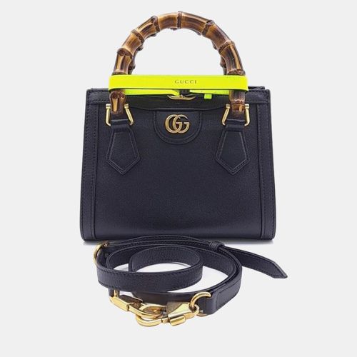 Leather Mini Diana Bamboo Top Handle Bag - Gucci - Modalova