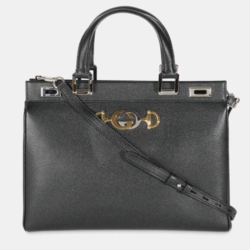 Pebbled Calfskin Medium Zumi Top Handle Tote Bag - Gucci - Modalova